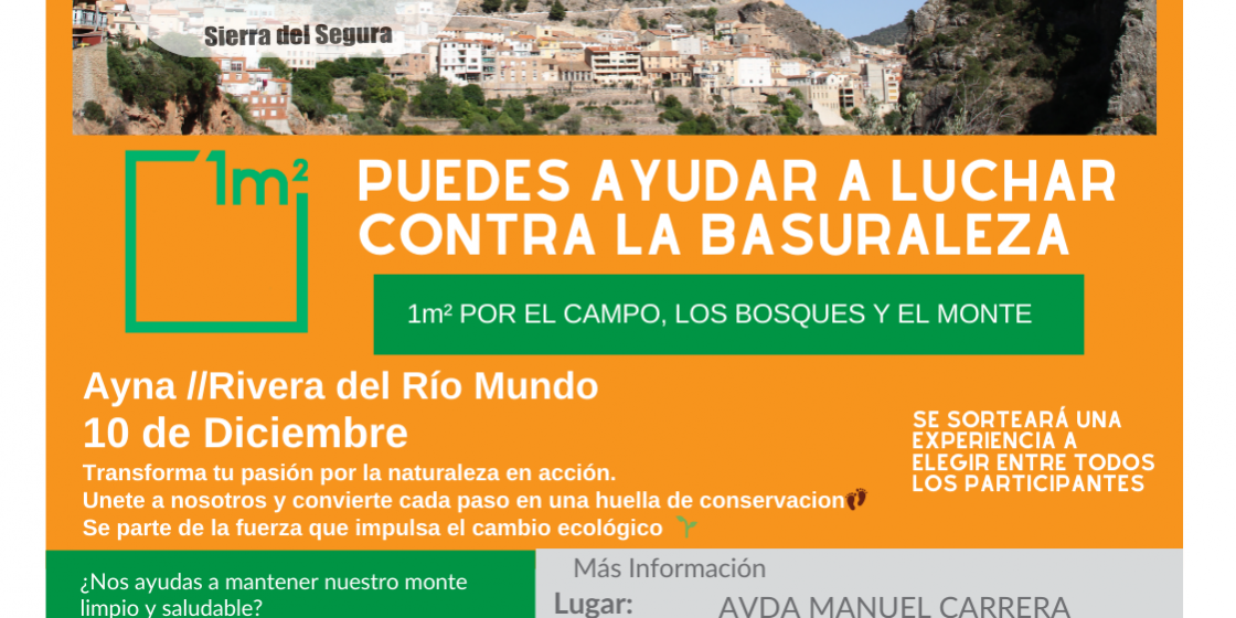 Cartel informativo de la quedada del Proyecto Libera en Ayna